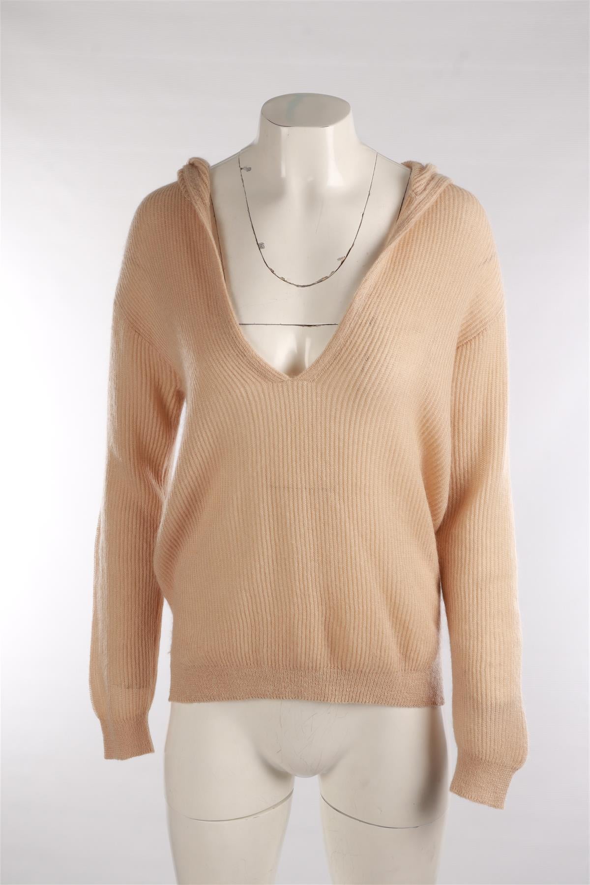 BRUNELLO CUCINELLI BEIGE KNIT SWEATER SMALL