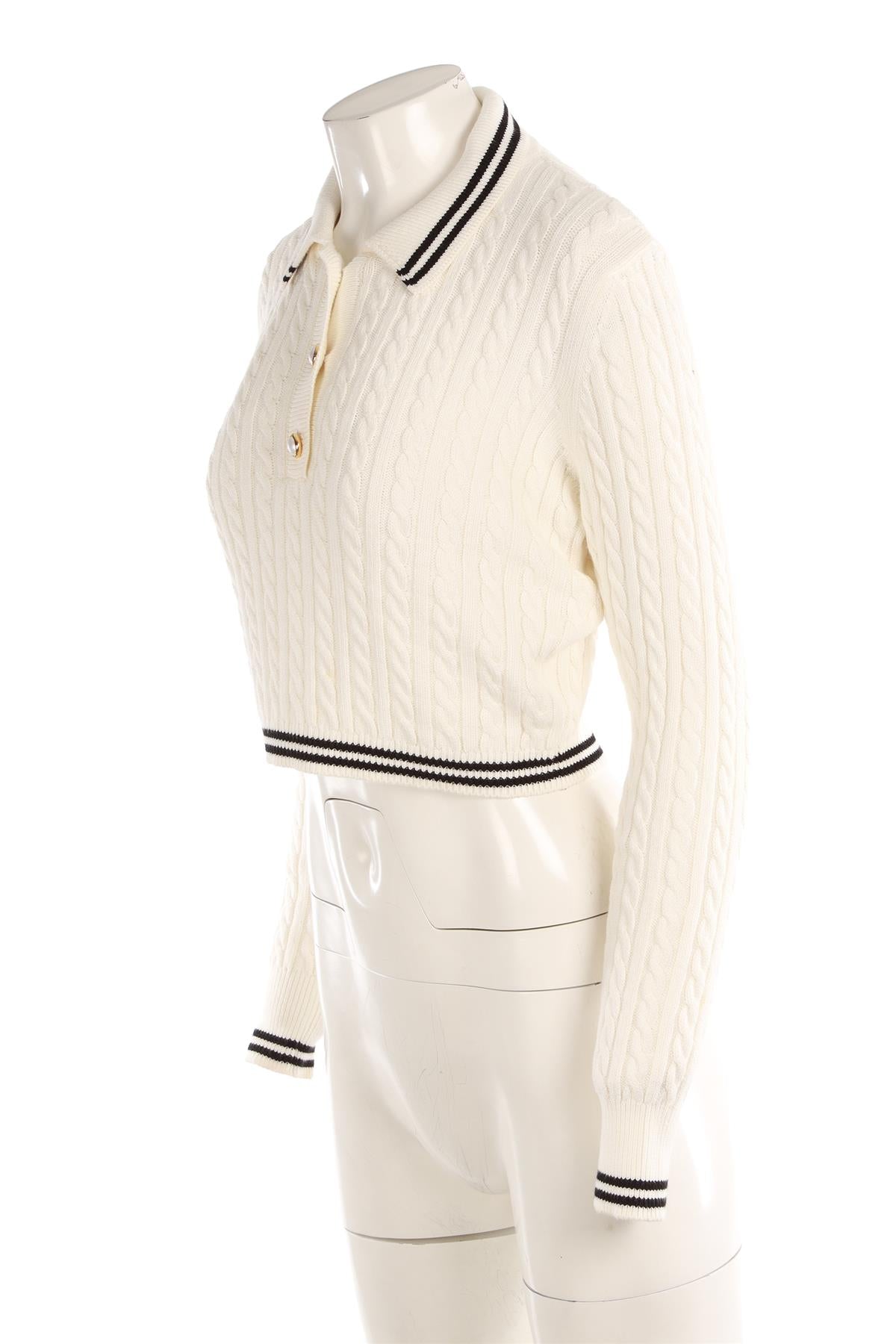 ALESSANDRA RICH CREAM KNIT SWEATER IT 38 UK 6