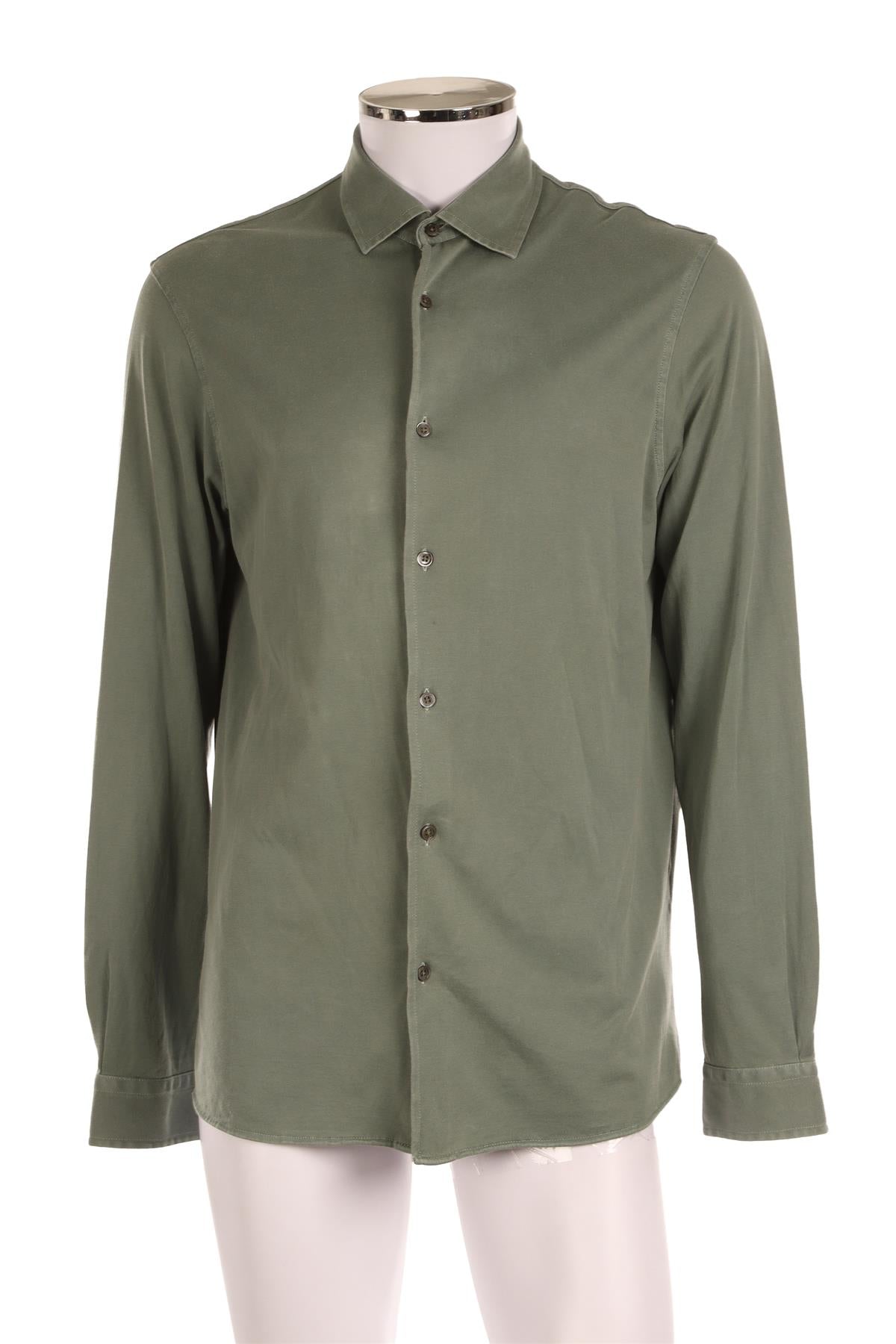 THOM SWEENEY GREEN MEN'S COTTON SHIRT XLARGE