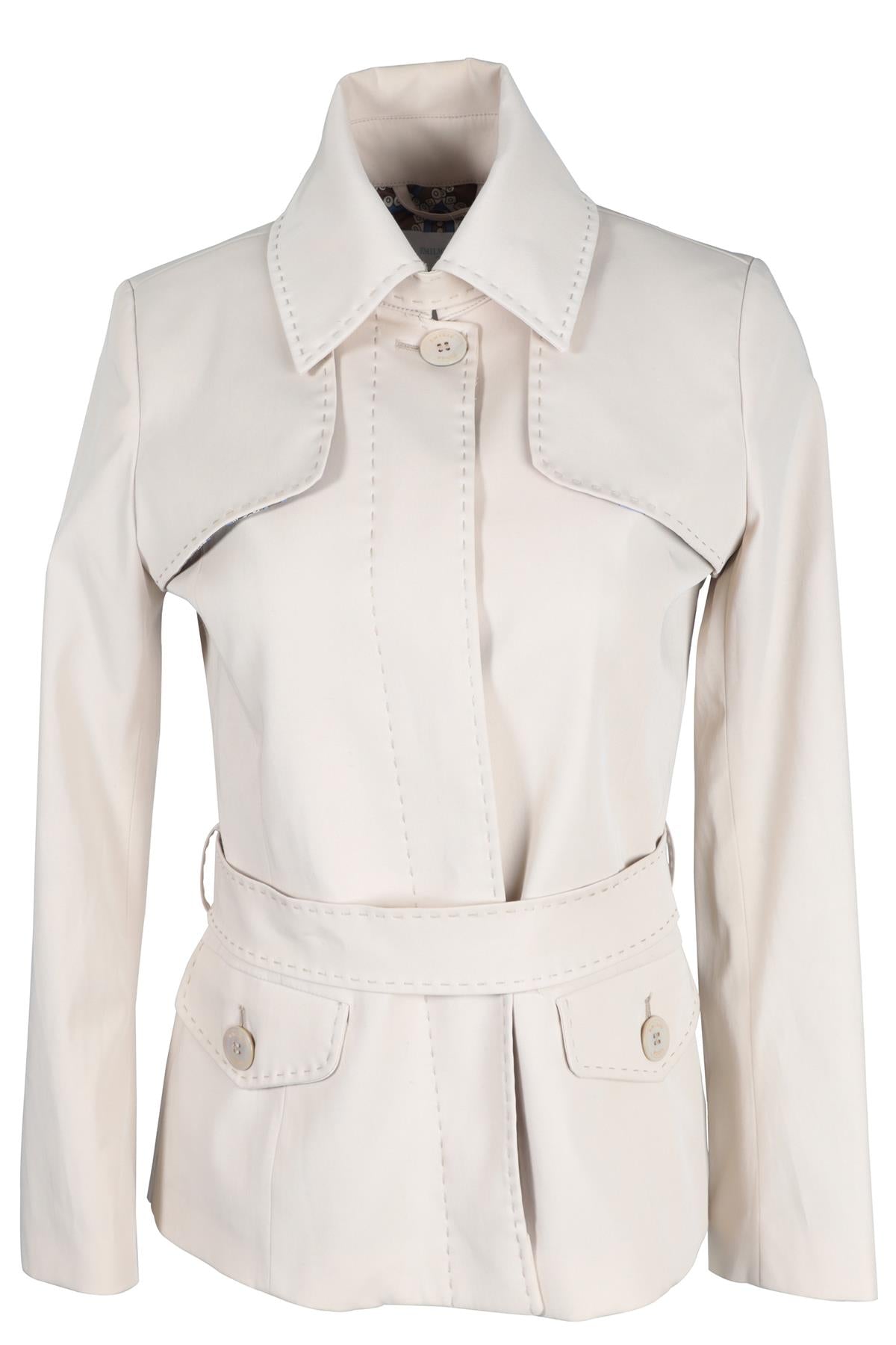 EMILIO PUCCI BEIGE WOVEN JACKET IT 38 UK 6