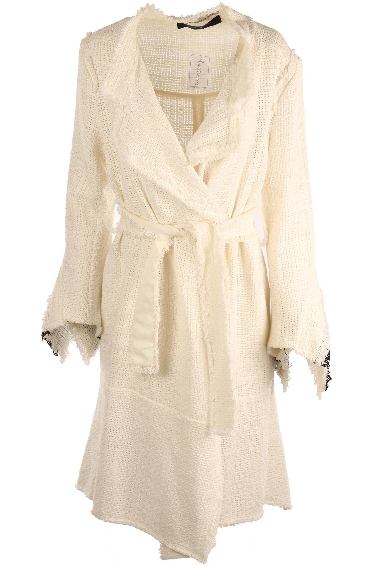 ROLAND MOURET WHITE COTTON COAT UK 14