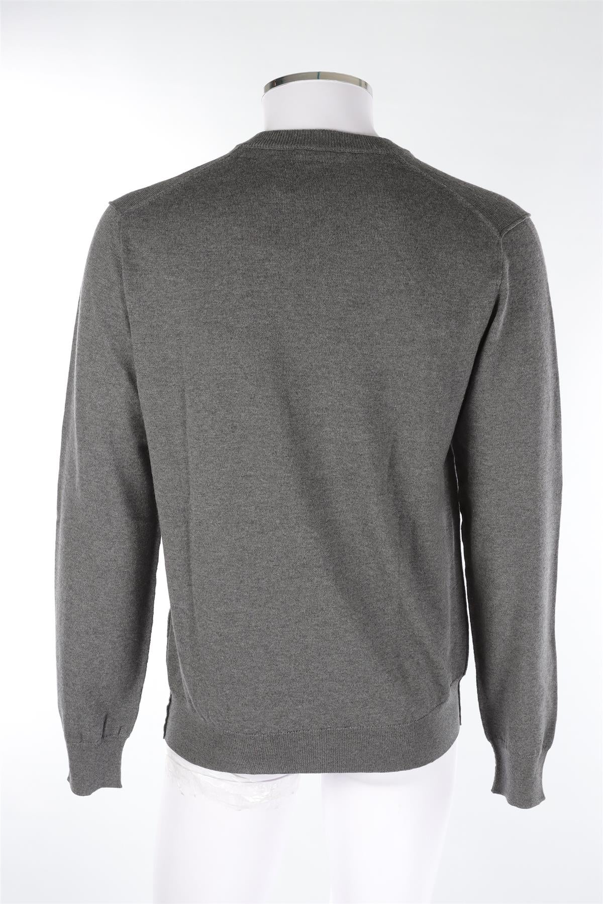 DOLCE & GABBANA GREY MEN'S WOOL SWEATER IT 52 UK 42