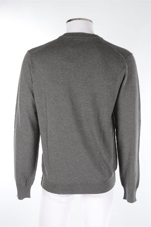 DOLCE & GABBANA GREY MEN'S WOOL SWEATER IT 52 UK 42