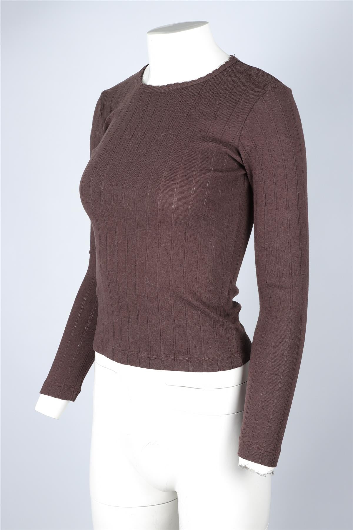 LESET BROWN COTTON TOP XSMALL