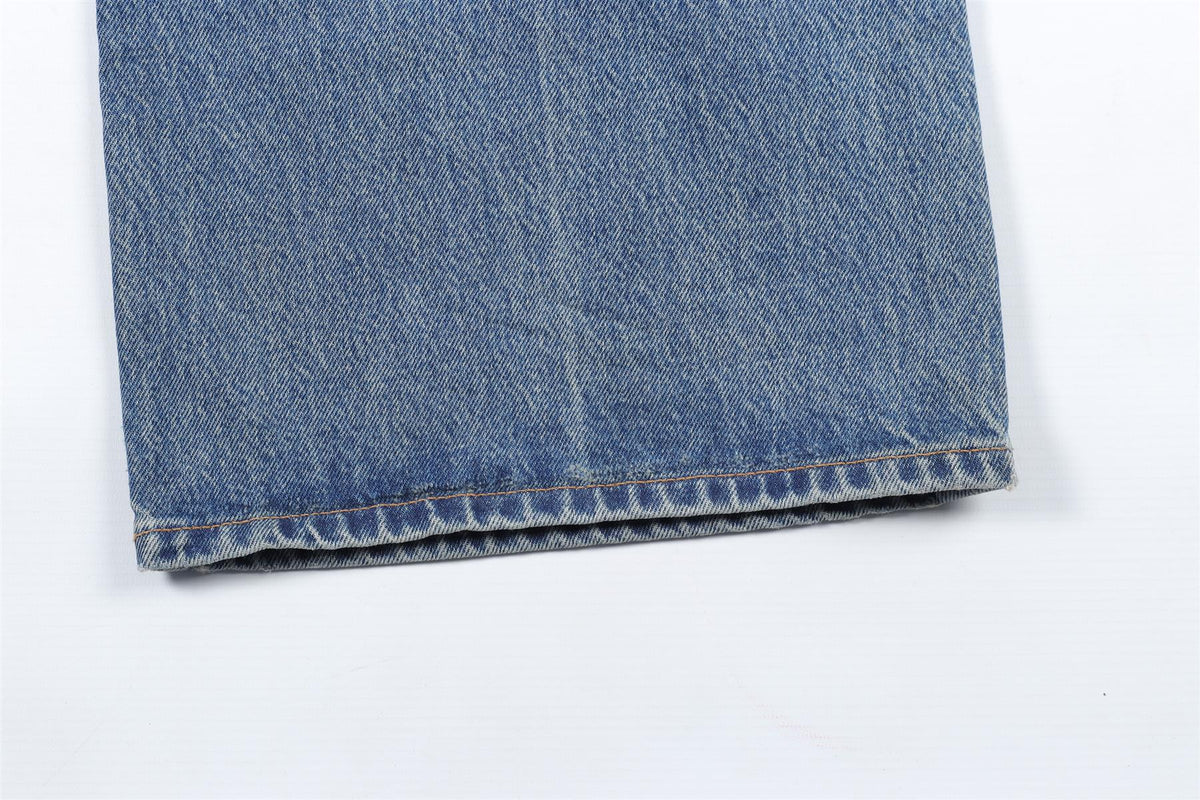 REFORMATION BLUE HIGH RISE WIDE LEG JEANS W24 UK 6