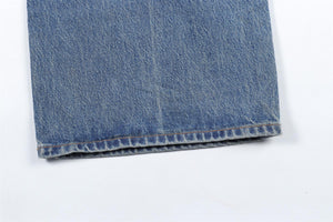 REFORMATION BLUE HIGH RISE WIDE LEG JEANS W24 UK 6