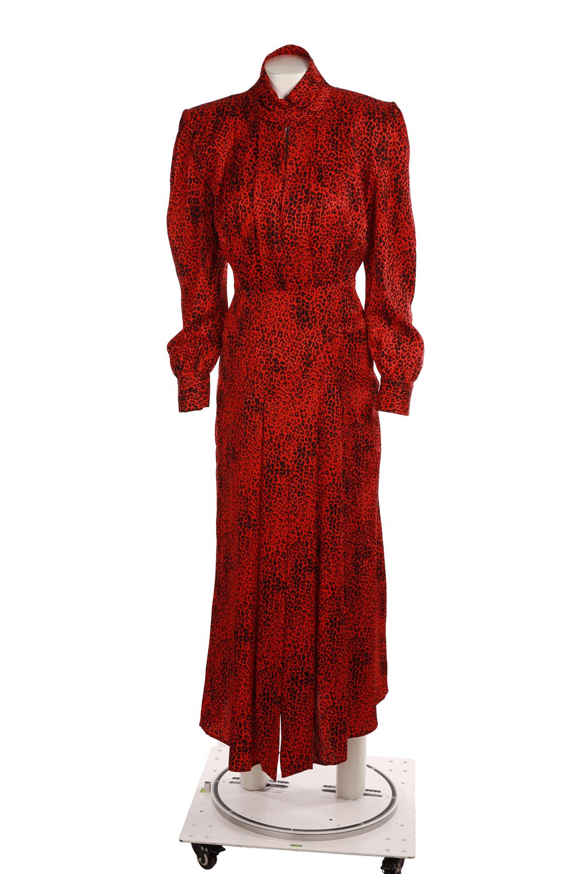 ALESSANDRA RICH RED SILK MAXI DRESS IT 40 UK 8