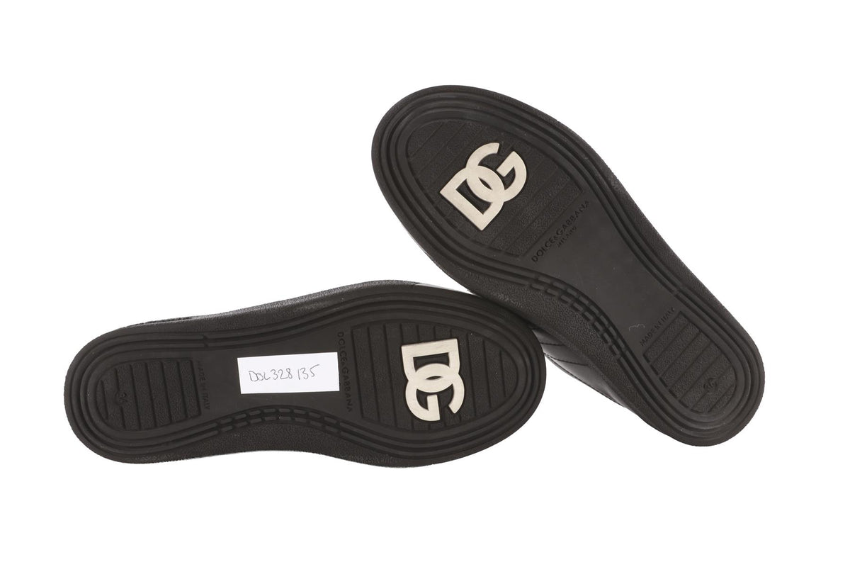 DOLCE & GABBANA BLACK KIDS BOYS SNEAKERS EU 36 UK 3.5 US 4.5