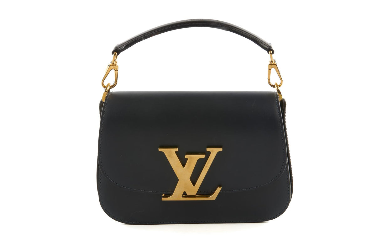 LOUIS VUITTON NAVY 2013 VIVIENNE LEATHER TOTE BAG