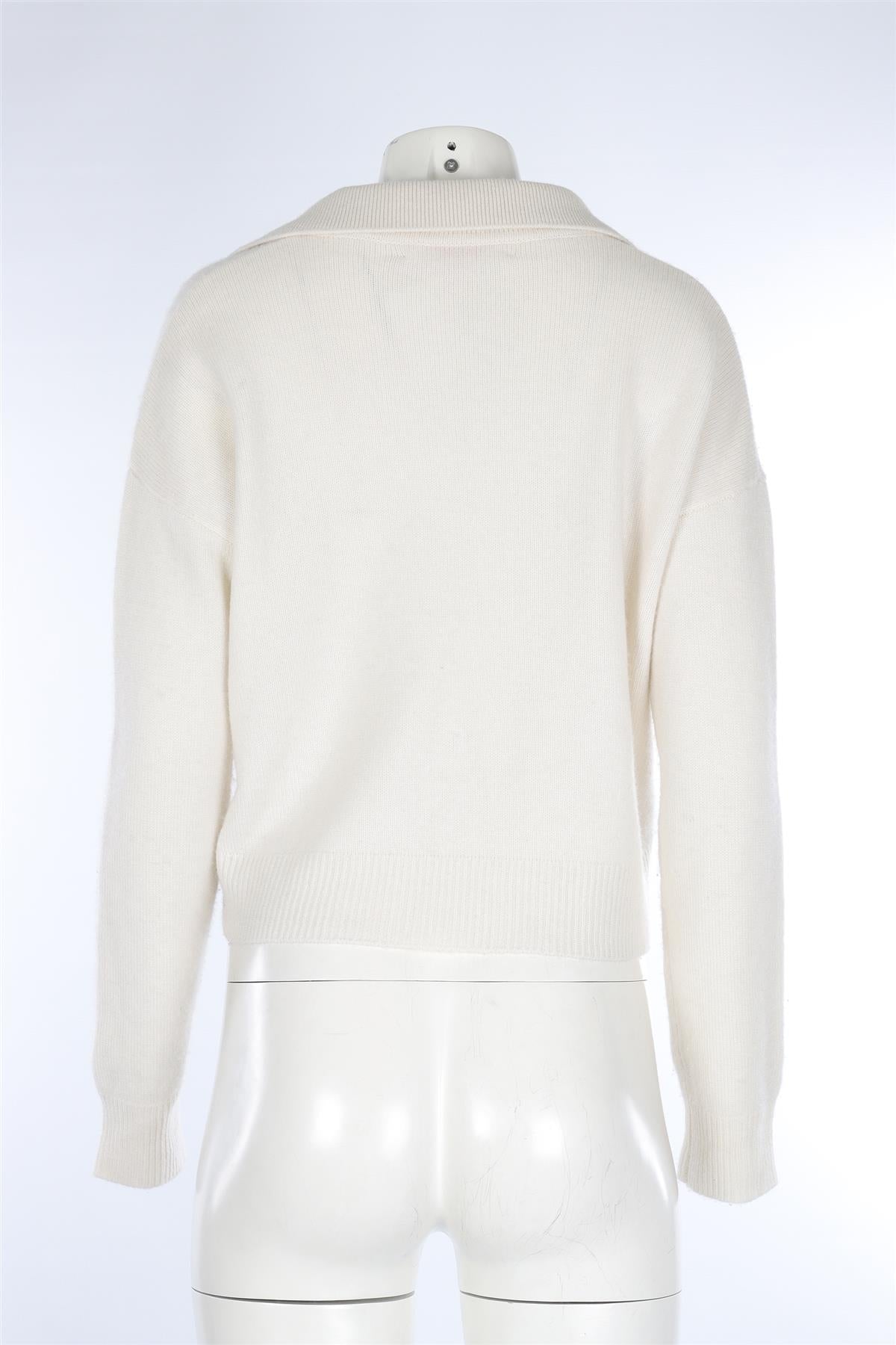 ORGANIC BY JOHN PATRICK CREAM CASHMERE SWEATER SMALL