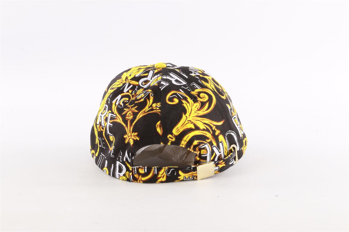 VERSACE JEANS COUTURE BLACK COTTON BASEBALL CAP ONE SIZE