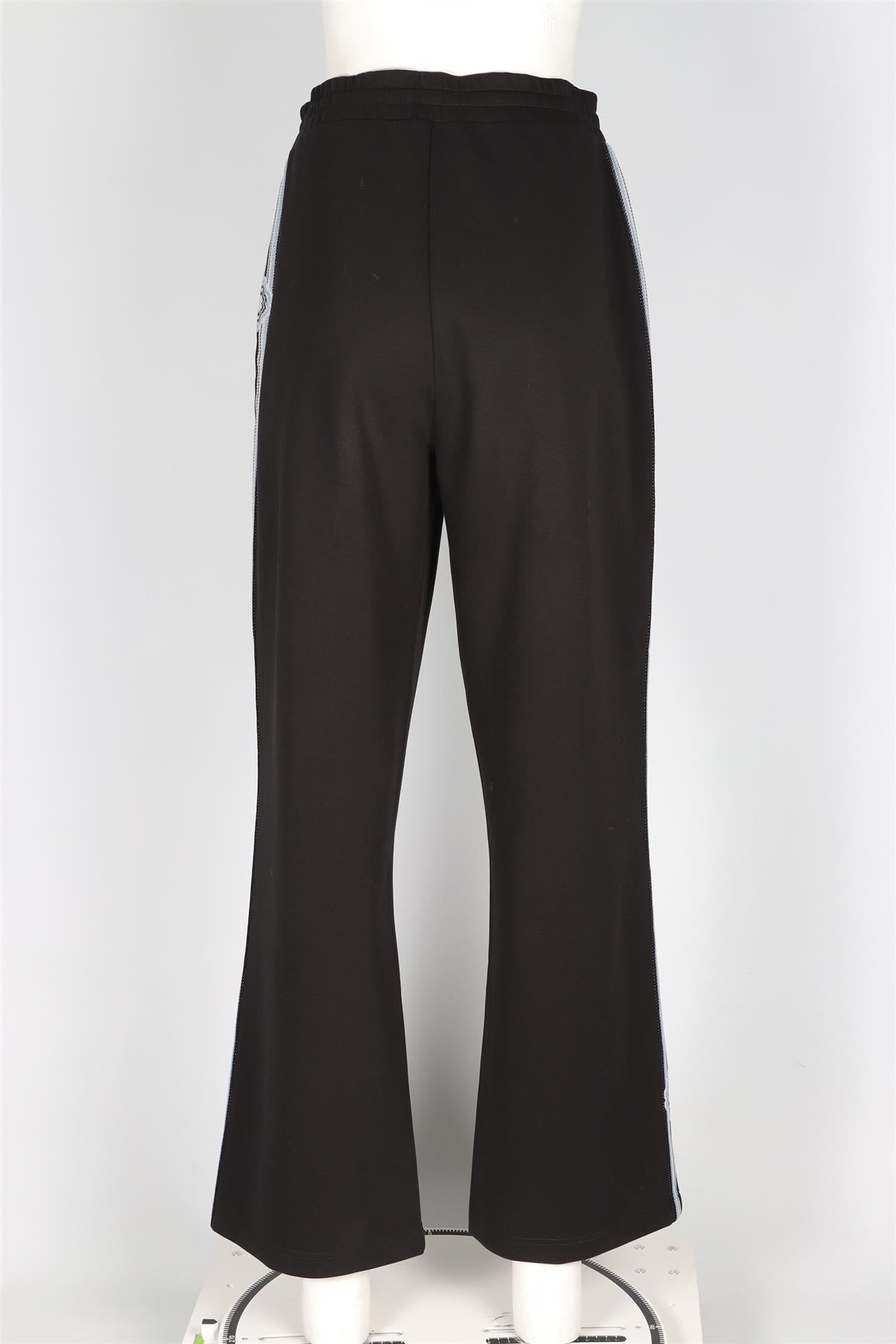 MAJE BLACK COTTON WIDE LEG PANTS FR 42 UK 14
