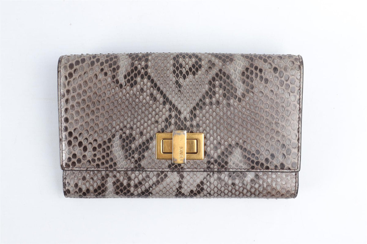 FENDI GREY SNAKESKIN WALLET
