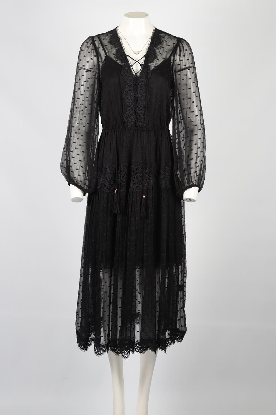 ZIMMERMANN SILK MIDI DRESS UK 12