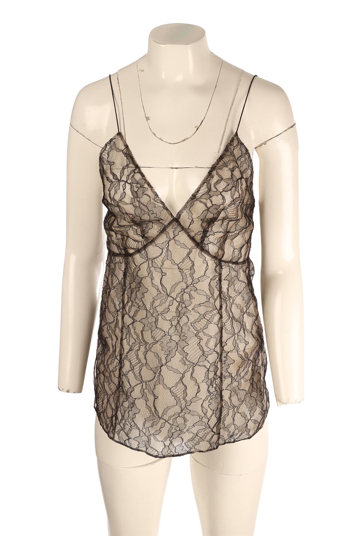 KHAITE BLACK LACE TOP US 2 UK 6