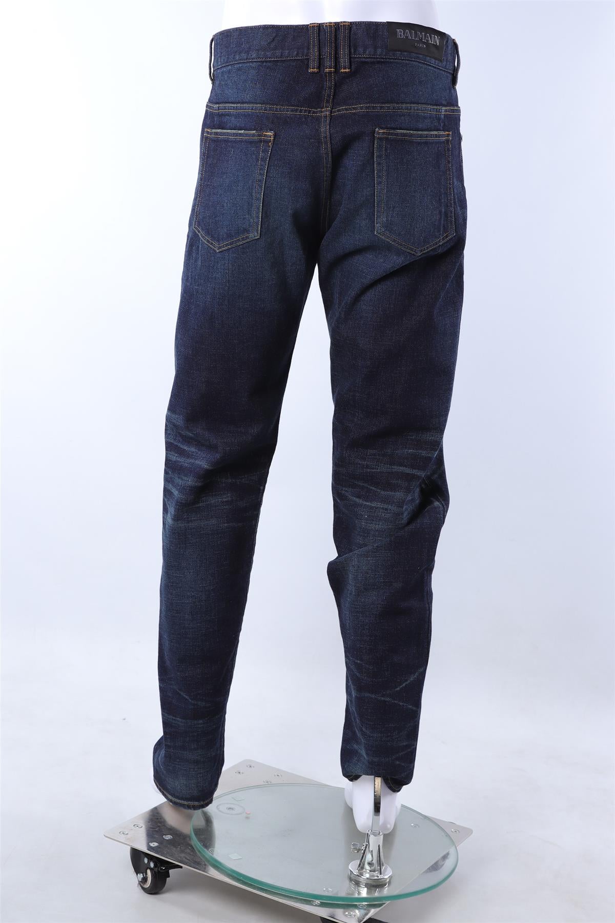 BALMAIN BLUE MEN'S TAPERED JEANS UK/US W36