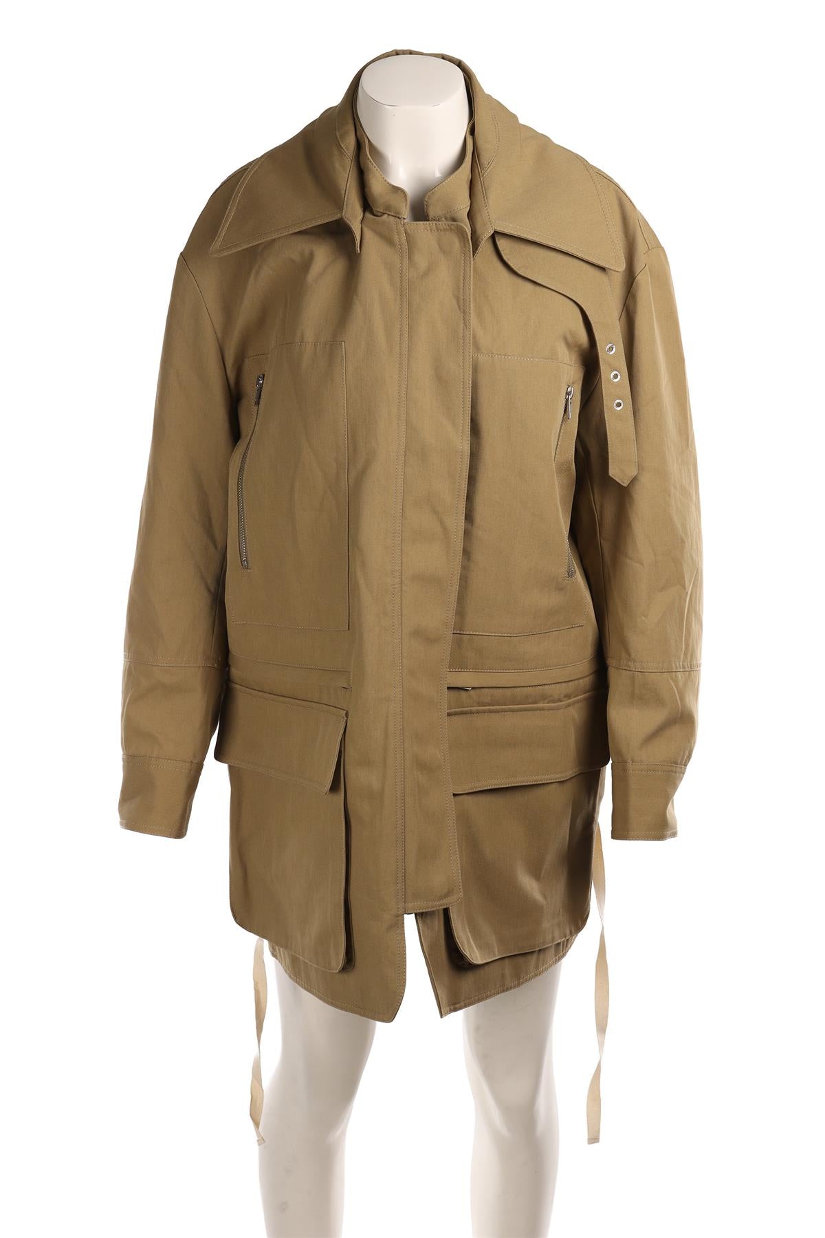 CO GREEN COTTON COAT LARGE