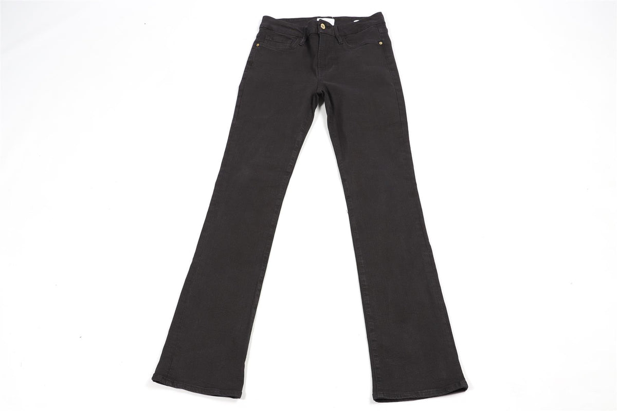 FRAME BLACK HIGH RISE STRAIGHT LEG JEANS W28 UK 10