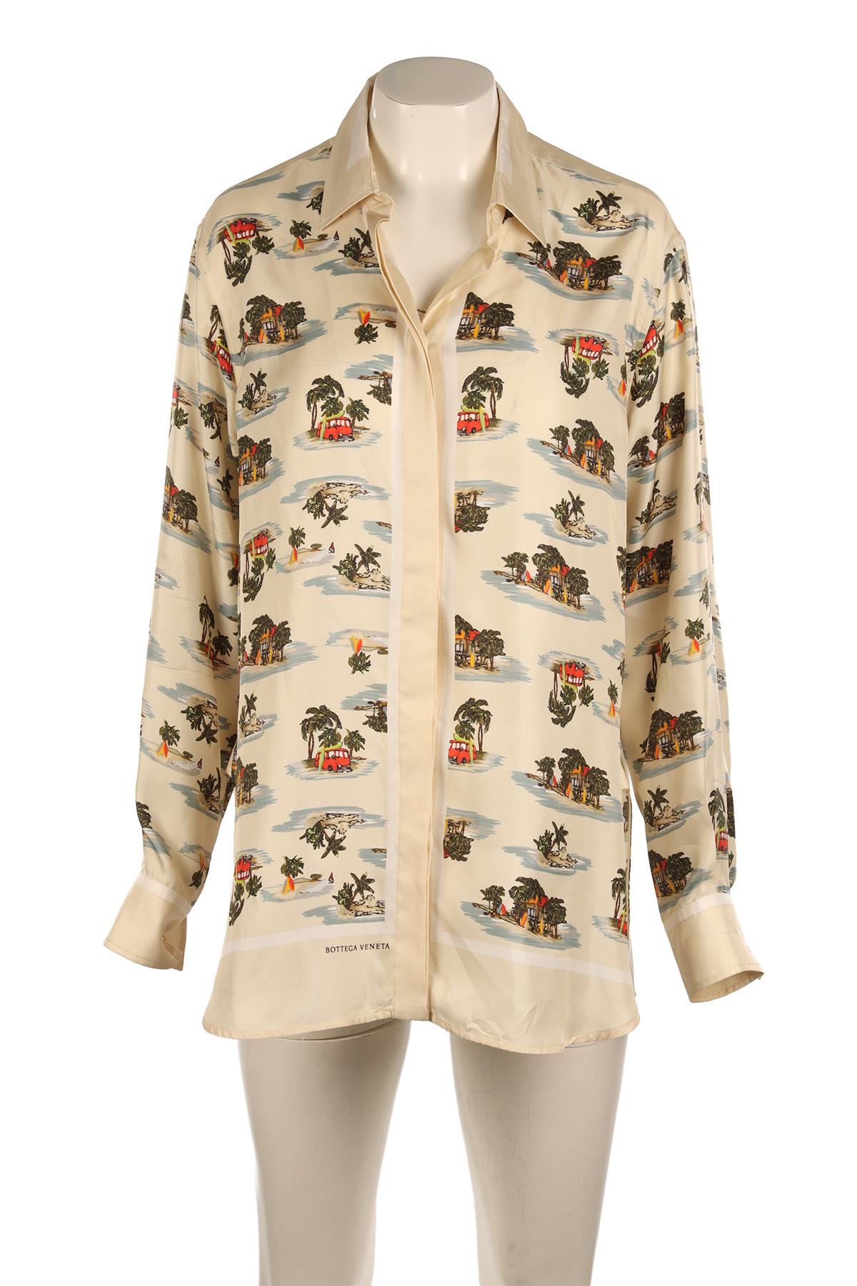 BOTTEGA VENETA MULTI SILK SHIRT IT 42 UK 10
