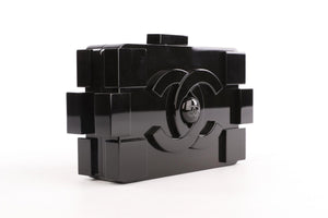 CHANEL BLACK 2014 BOY BRICK LEGO PLEXIGLASS CLUTCH
