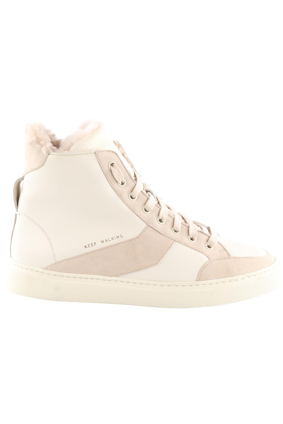 ME+EM ECRU LEATHER SNEAKERS EU 38.5