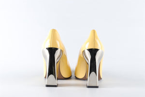 MARNI YELLOW PATENT LEATHER PUMPS EU 39.5 UK 6.5 US 9.5