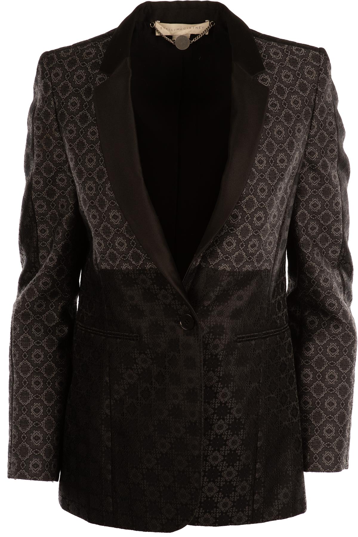 STELLA MCCARTNEY BLACK COTTON BLAZER IT 38 UK 6