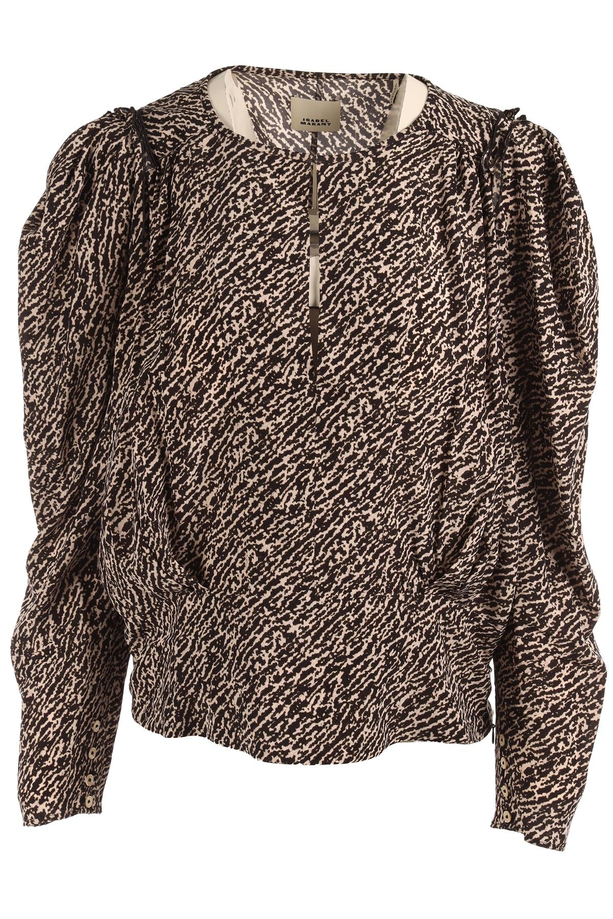 ISABEL MARANT BLACK SILK TOP IT 42 UK 10