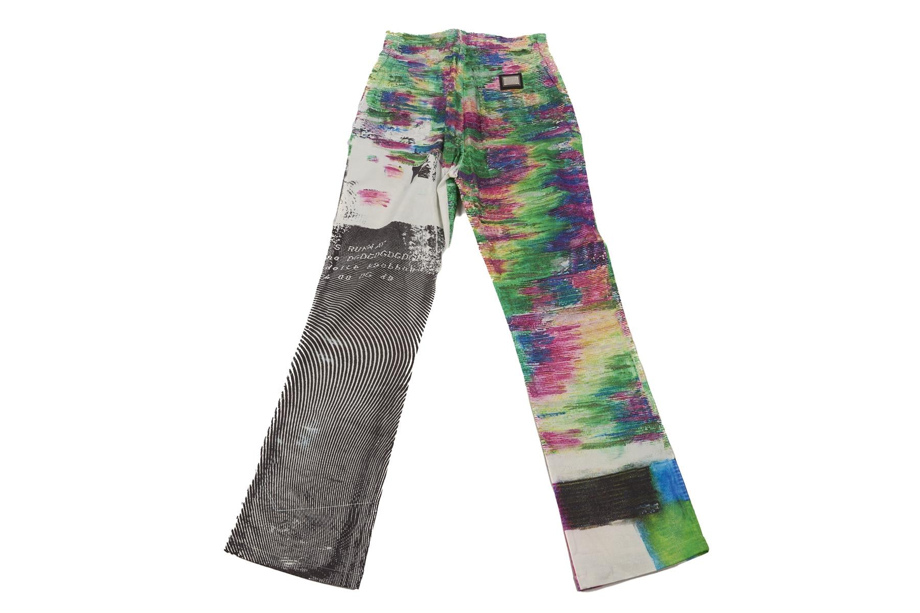 DOLCE & GABBANA MULTI HIGH RISE STRAIGHT LEG JEANS IT 42 UK 10