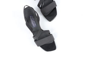 STUART WEITZMAN FOR RUSSELL & BROMLEY BLACK LEATHER SANDALS EU 37.5 UK 4.5 US 7.5