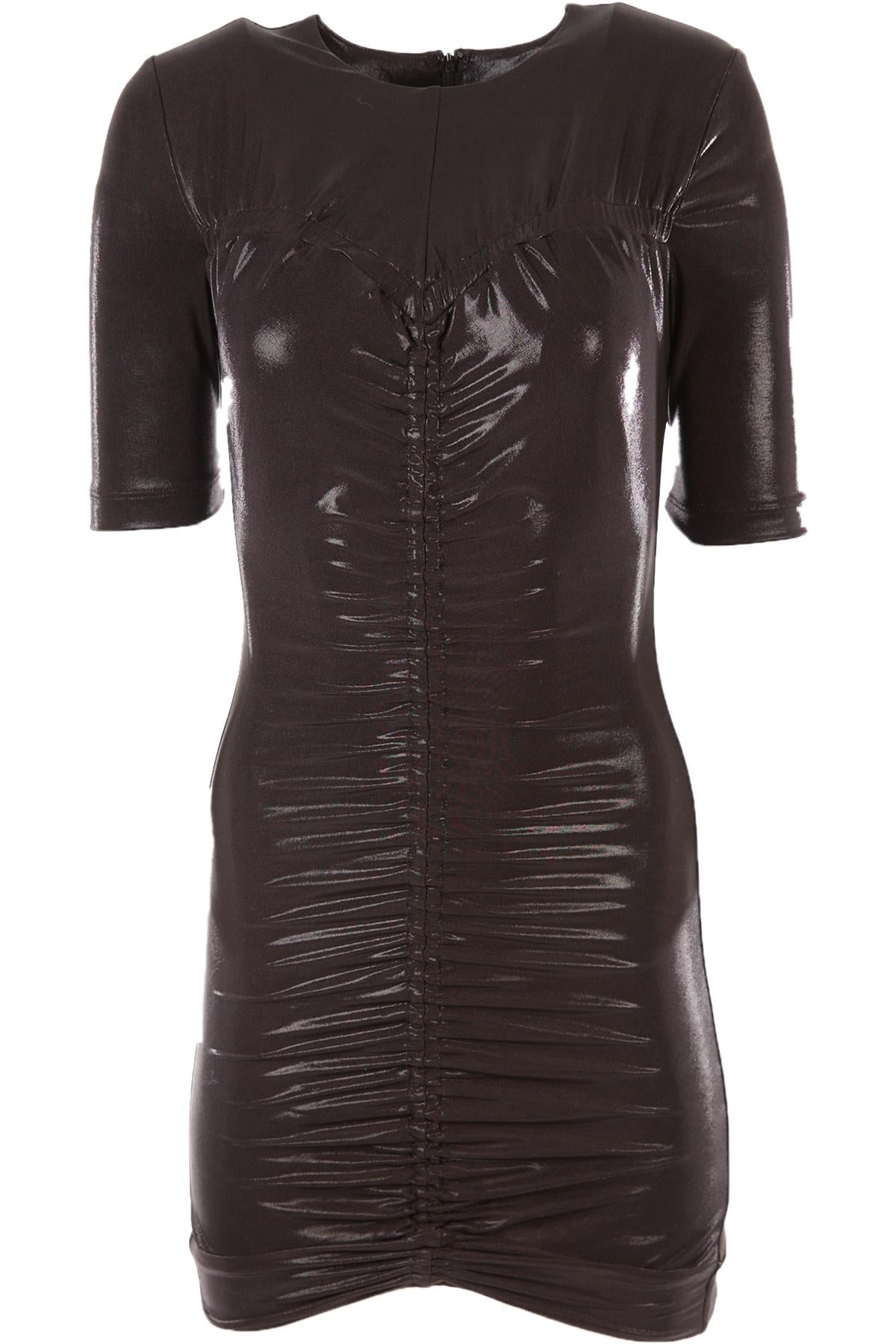 ROTATE BIRGER CHRISTENSEN BLACK JERSEY MINI DRESS DK 34 UK 6
