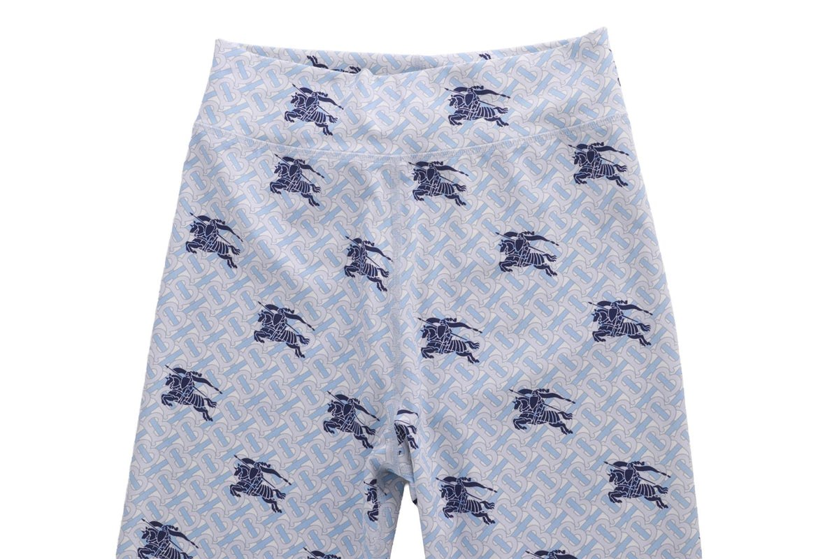 BURBERRY BLUE JERSEY LEGGINGS MEDIUM