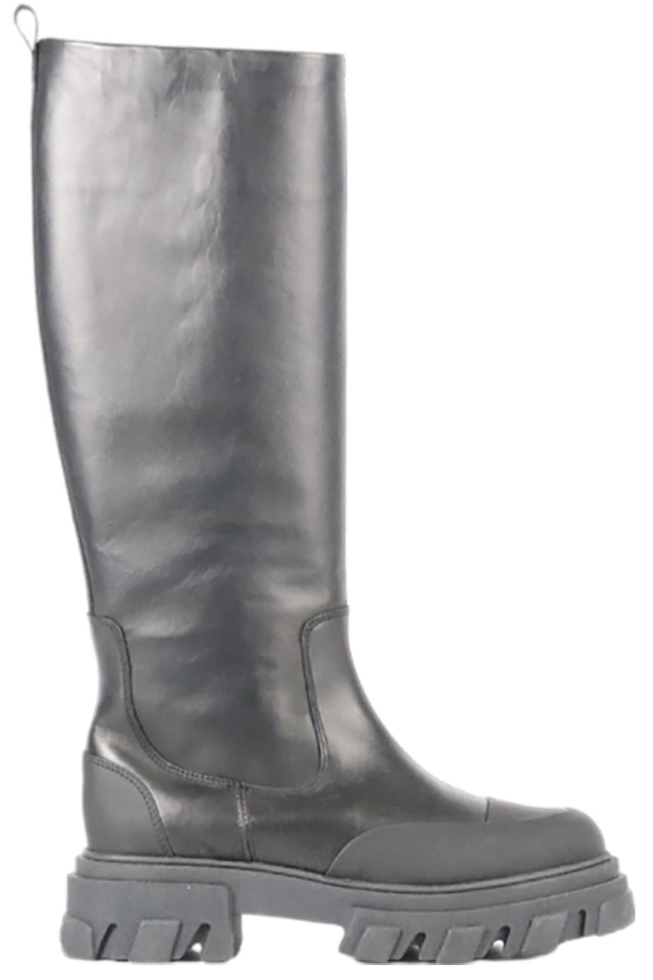 GANNI LEATHER PLATFORM KNEE HIGH BOOTS EU 38 UK 5 US 8