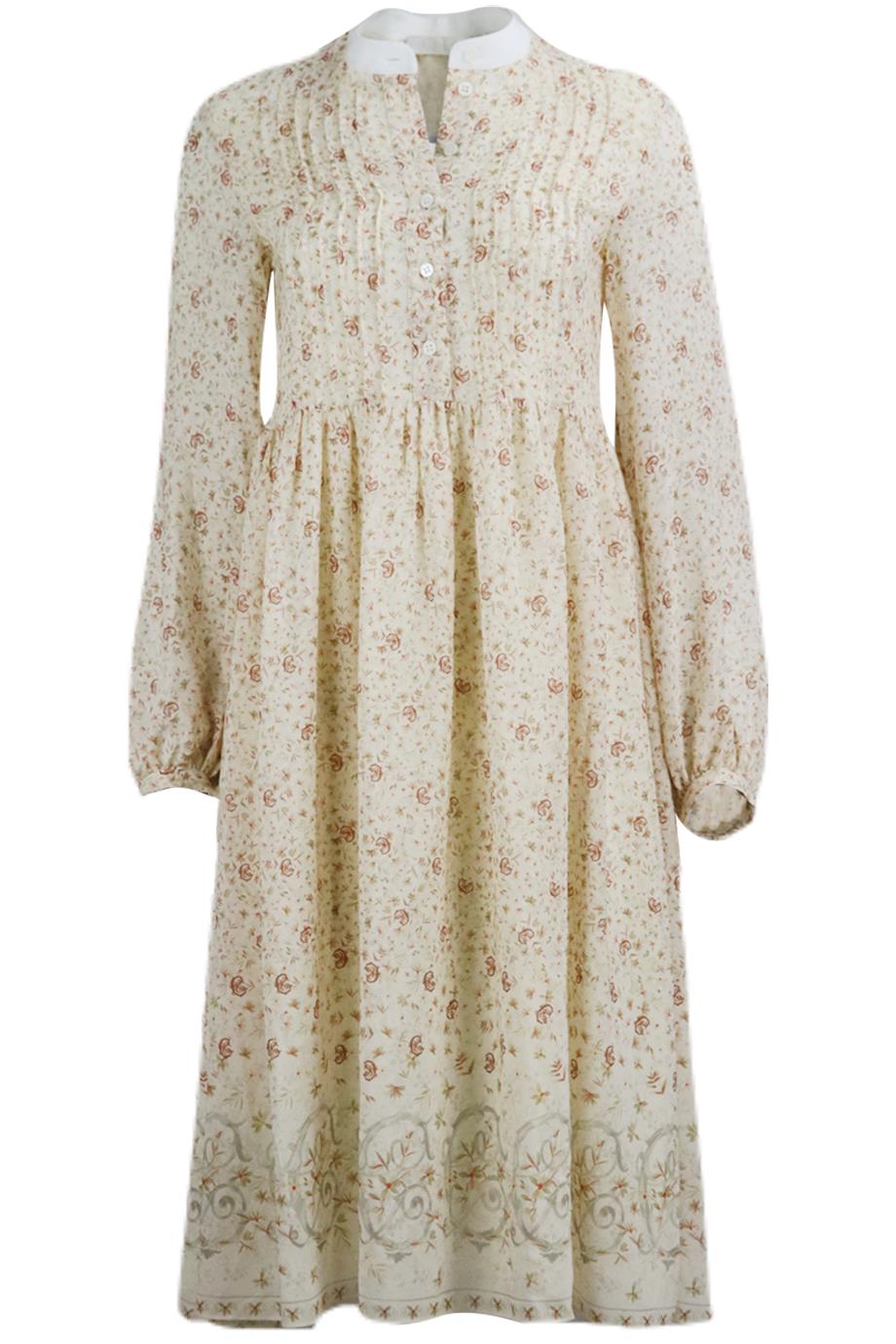 CHLOÉ FLORAL PRINT SILK MIDI DRESS FR 34 UK 6