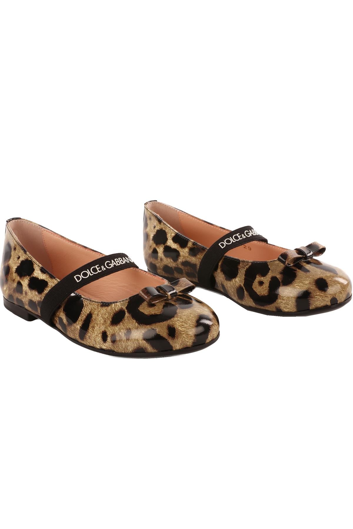 DOLCE & GABBANA BROWN KIDS GIRLS BALLET FLATS EU 29 UK 11 US 12
