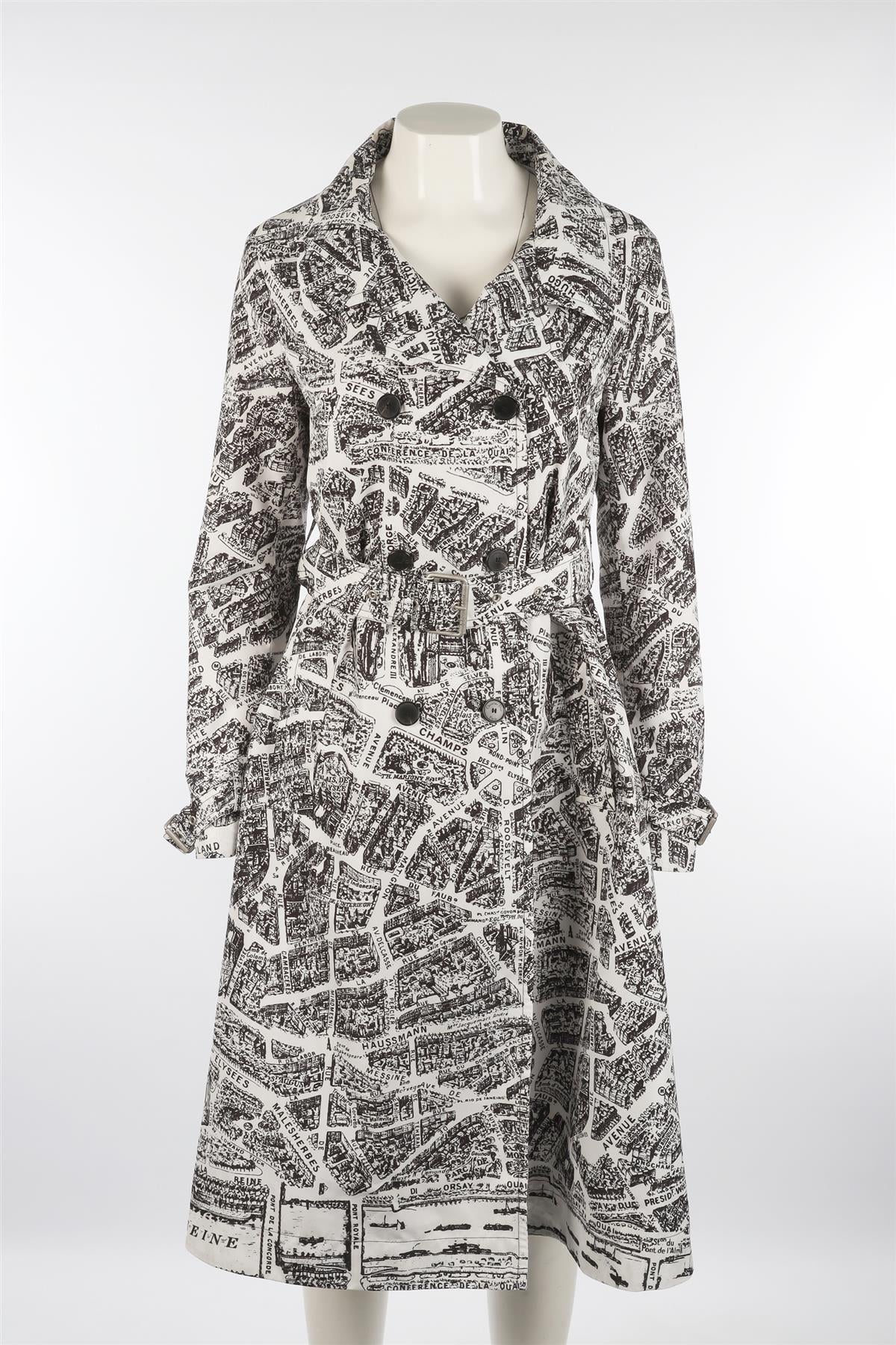 CHRISTIAN DIOR WHITE 2023 SHELL TRENCH COAT FR 36 UK 8
