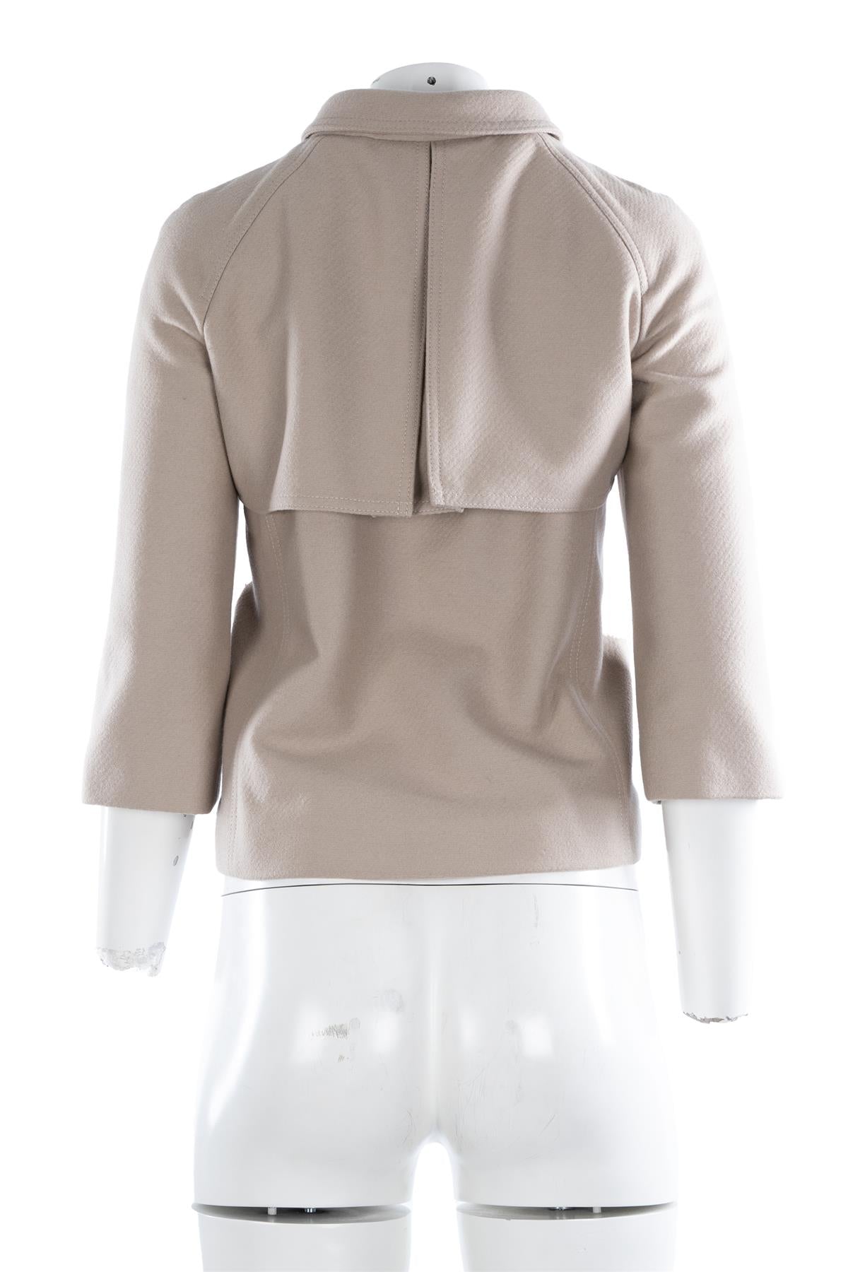 BURBERRY TAUPE WOOL JACKET UK 6
