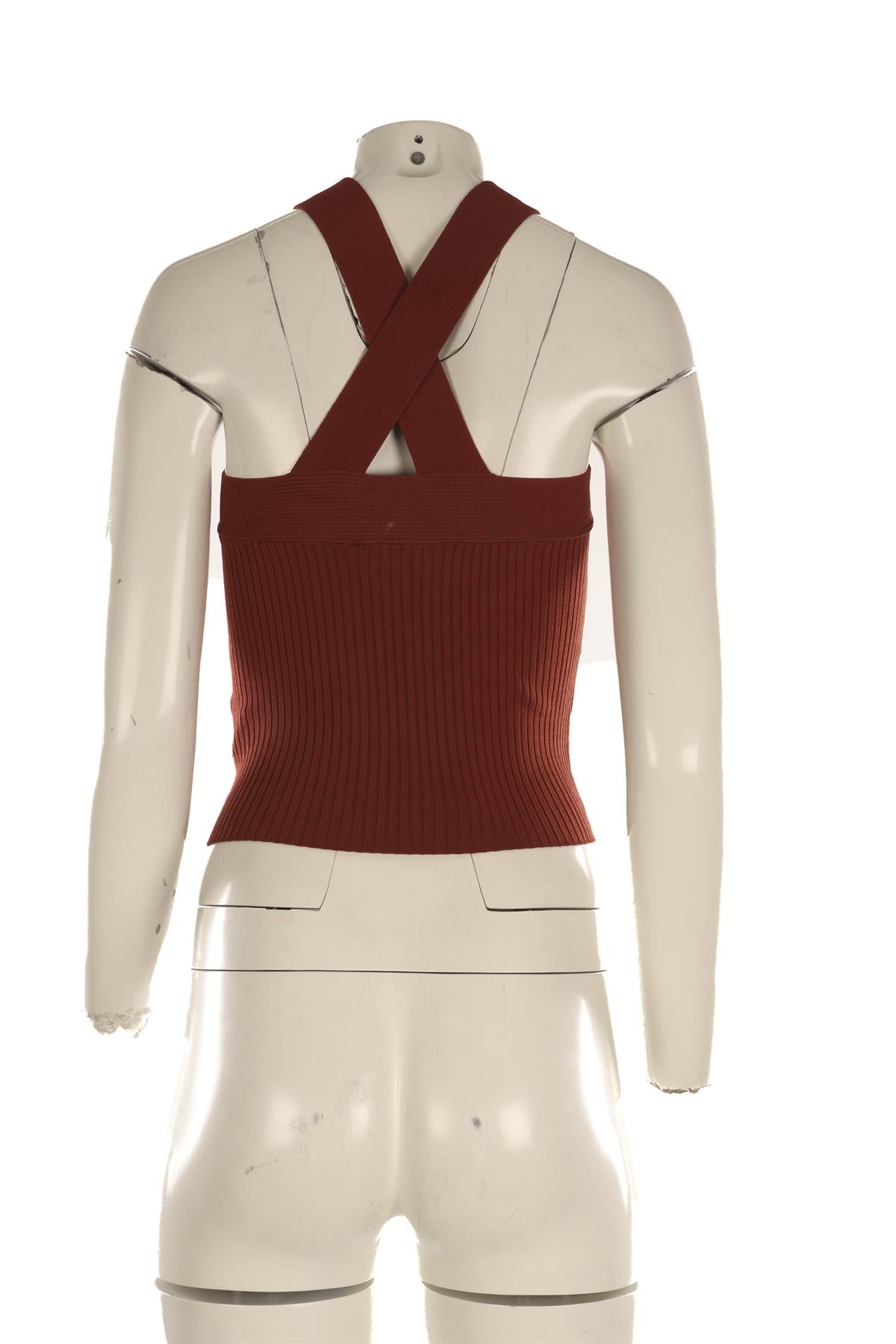 SANDRO BROWN KNIT TOP MEDIUM