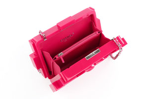 CHANEL PINK 2014 BOY BRICK LEGO PLEXIGLASS CLUTCH