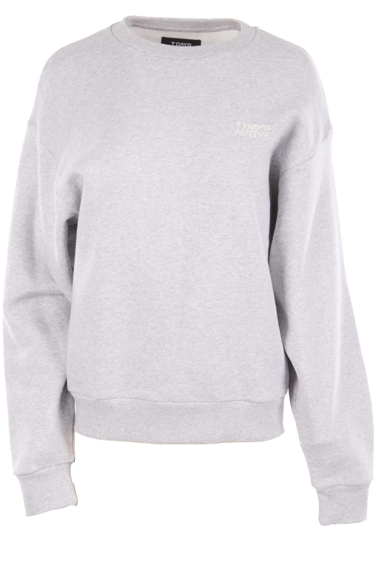 7 DAYS ACTIVE GREY COTTON SWEATSHIRT MEDIUM