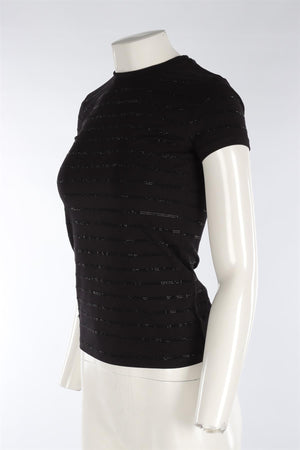 PHILIPP PLEIN BLACK COTTON T-SHIRT SMALL