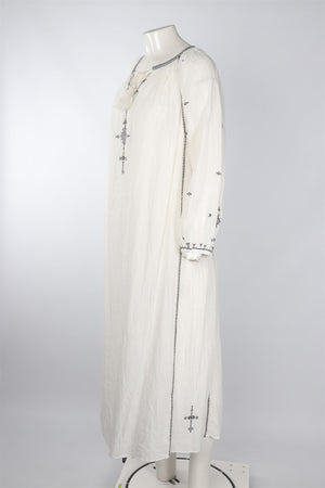 ISABEL MARANT ETOILE WHITE COTTON MAXI DRESS FR 36 UK 8