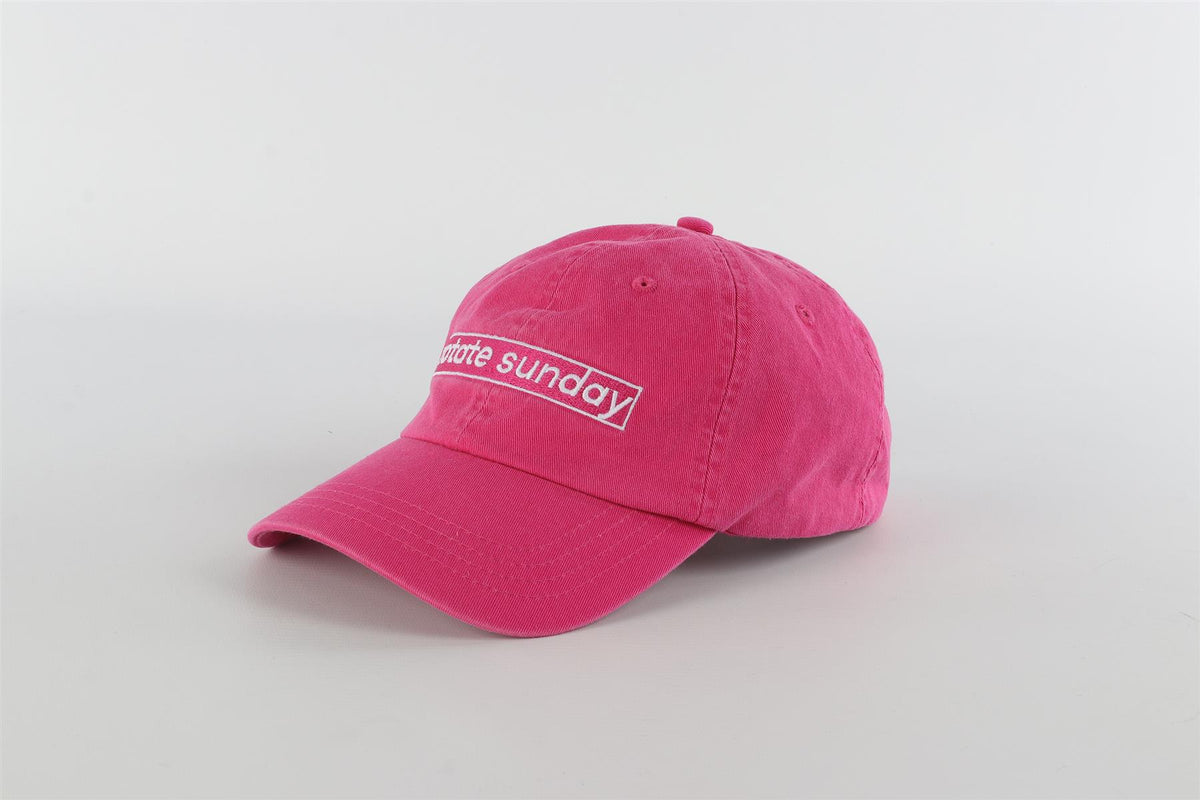 ROTATE BIRGER CHRISTENSEN PINK COTTON BASEBALL CAP ONE SIZE