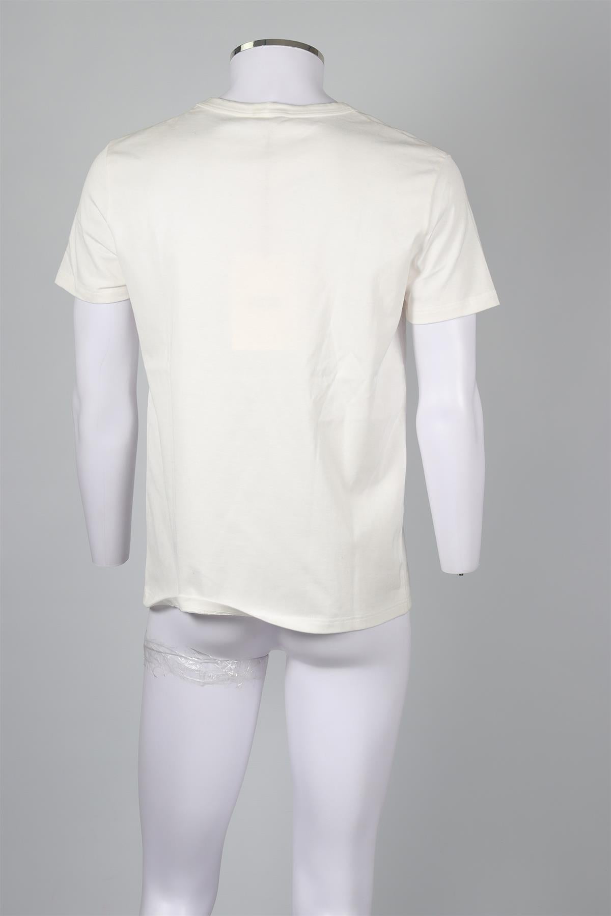 ALEXANDER MCQUEEN WHITE MEN'S COTTON T-SHIRT MEDIUM