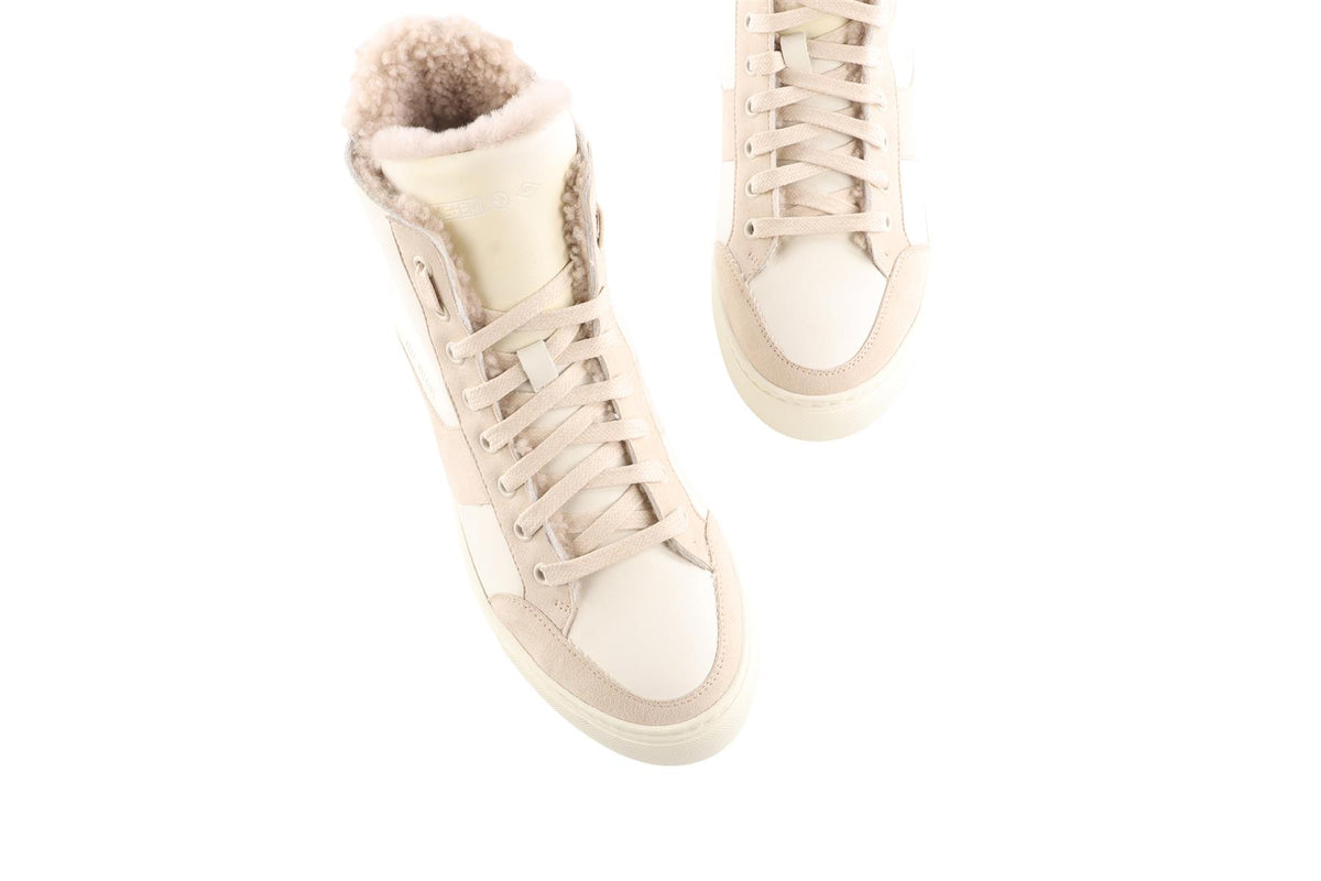 ME+EM ECRU LEATHER SNEAKERS EU 38.5