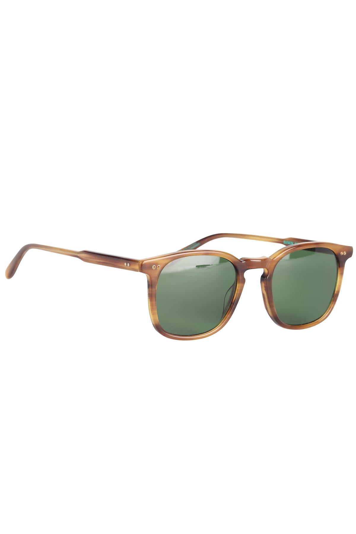 GARRETT LEIGHT BROWN SQUARE FRAME ACETATE SUNGLASSES