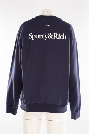 SPORTY & RICH + YANKEES NAVY COTTON SWEATSHIRT MEDIUM