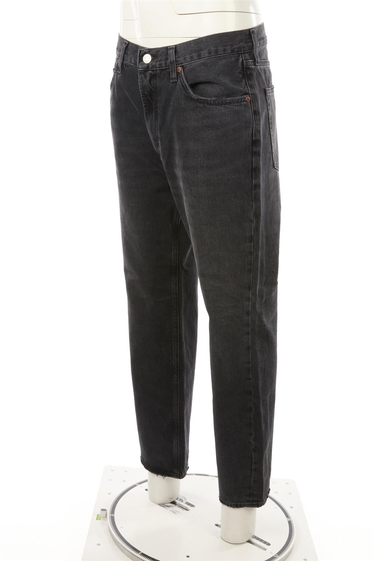 AGOLDE BLACK HIGH RISE STRAIGHT LEG JEANS W30
