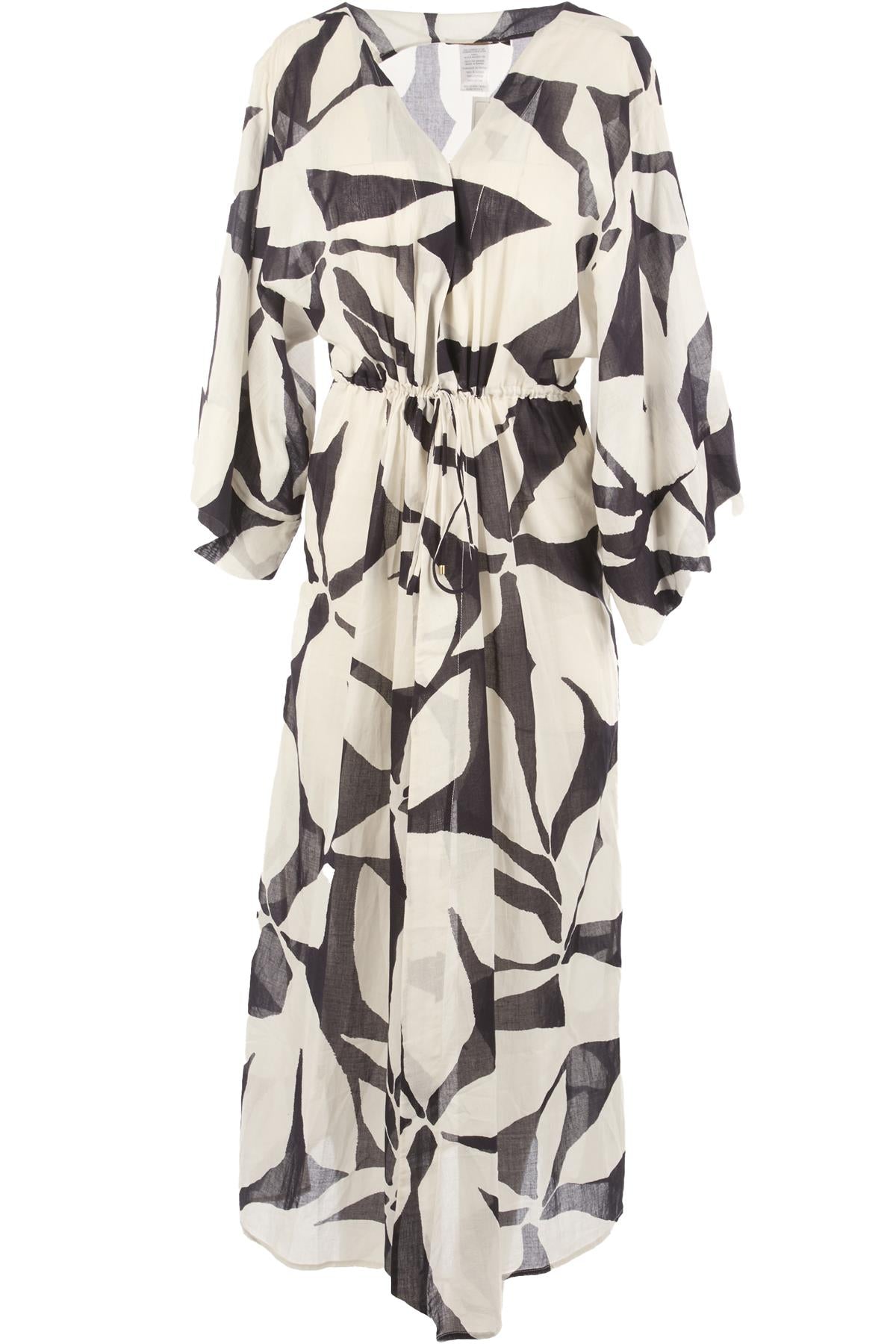 VIX PAULA HERMANNY BLACK COTTON KAFTAN MEDIUM