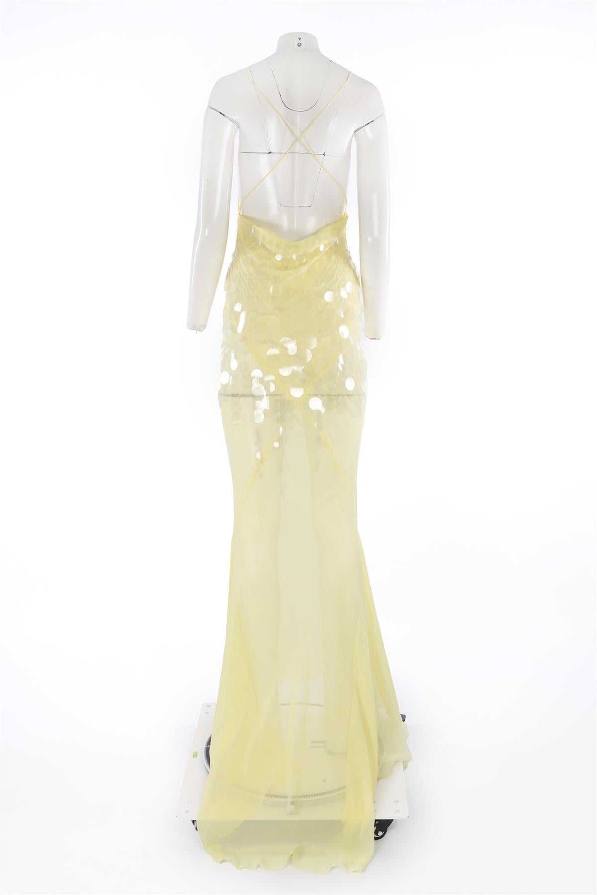 RAT & BOA YELLOW SILK MAXI DRESS SMALL